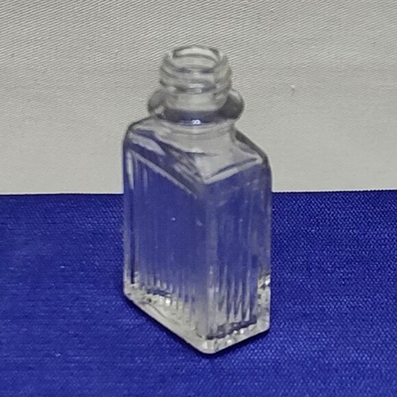 Cutex Ribbed Clear Glass Bottle Cosmetic Antique Collectible Aesthetic 1910s VTG - Picture 3 of 10